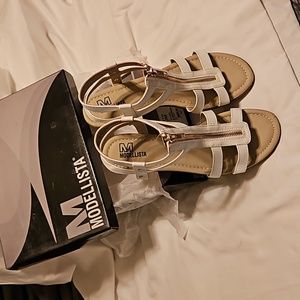 Modellista- White Gladiator Sandals. Worn Once.